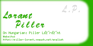 lorant piller business card